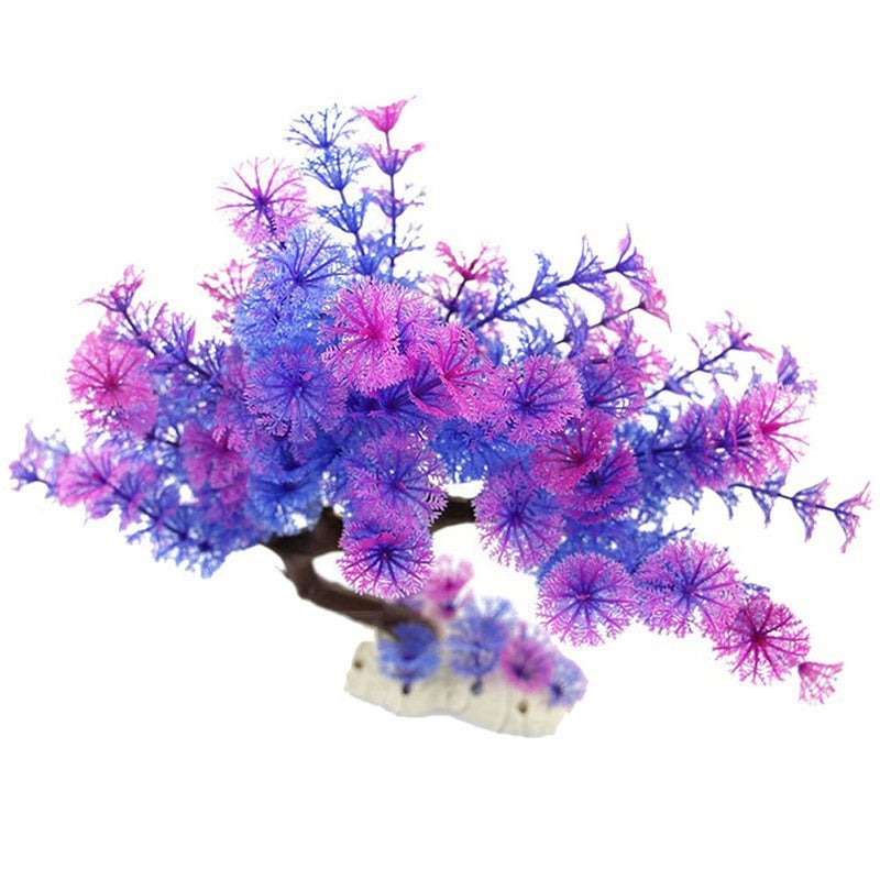 JDYYICZ Aquarium Plant Plastic Fish Tank Plant Decorative Artificial Underwater Grass, Blue Purple - Image 5